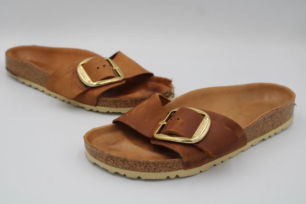 Size 38EU - Birkenstock Madrid Big Buckle Sandal Cognac